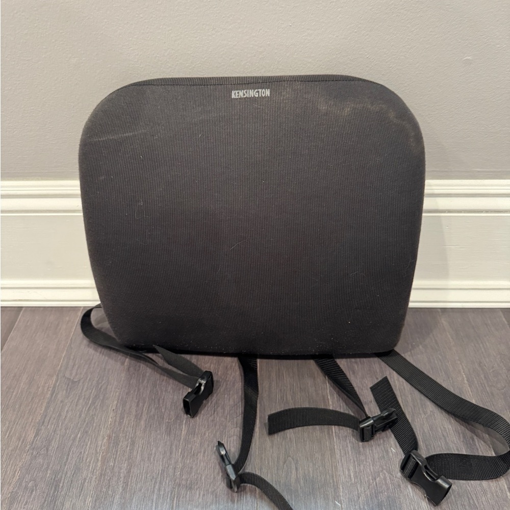 Kensington Black Lumbar Support Cushion for Office Desk Chair